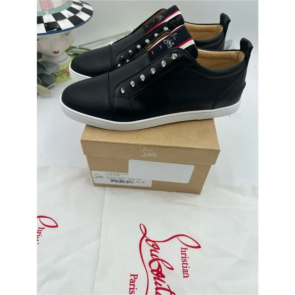 Men's Christian Louboutin F. A. V. Fique slip on sneakers size 41.5 made Italy